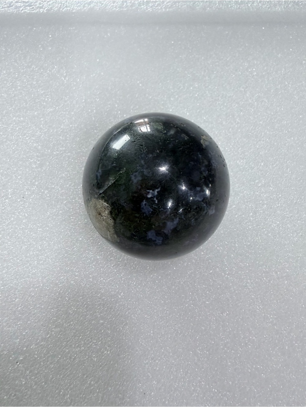Polished Black Stone Pocket Sphere